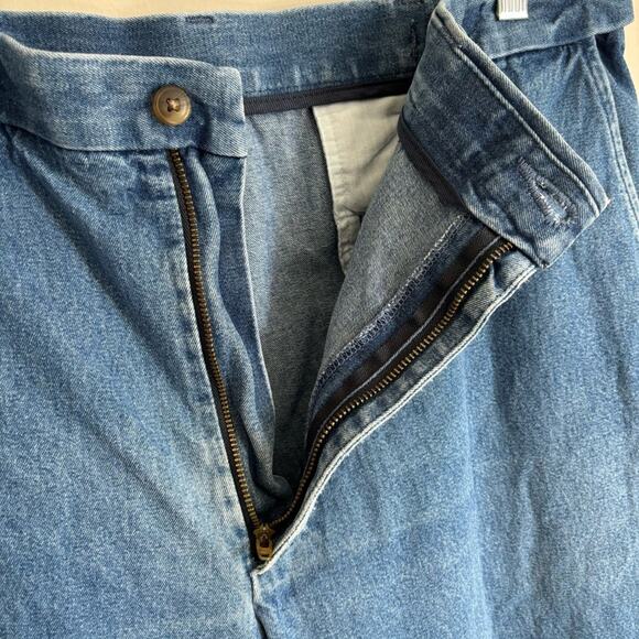 Women’s 90s Y2K Medium Wash Baggy Straight-Leg Jeans Elastic Waistband Size 38 - Picture 2 of 11